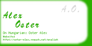 alex oster business card